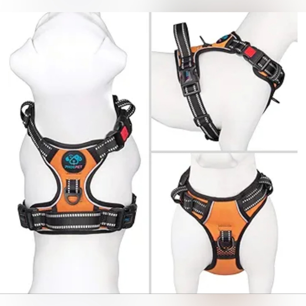 PHOEPET No Pull Dog Harnesses for Small Dogs Reflective Adjustable‎ Front Clip S